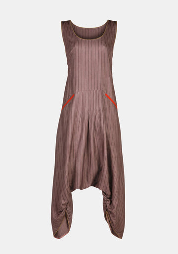 Trousers/Puzzle/Cotton Silk with Stripes - Traces of Me