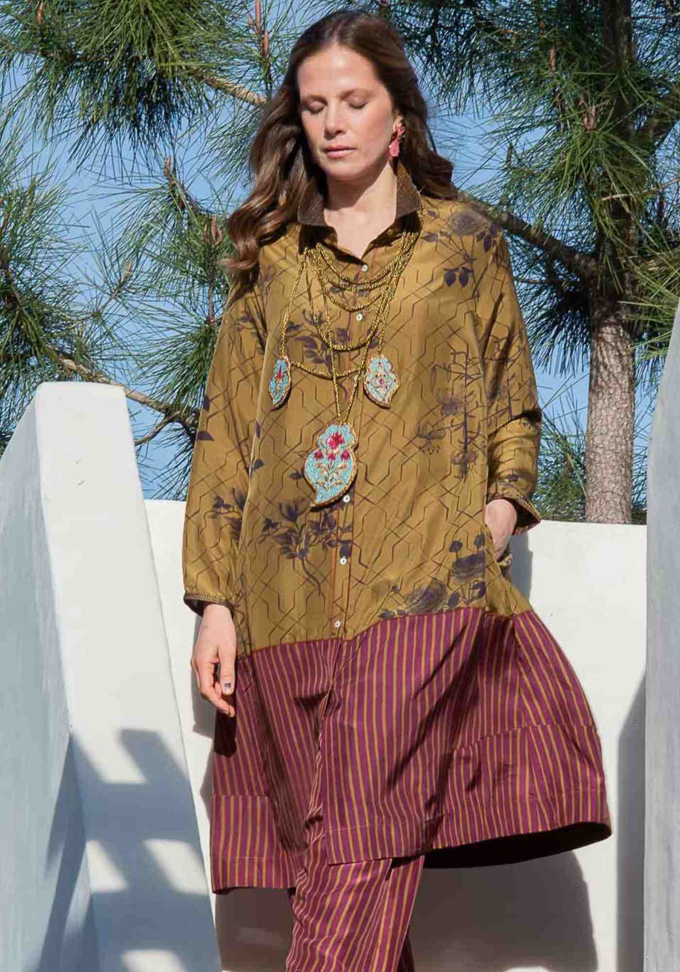 Tunic Chopin Taj Flowers Cumin - Traces of Me