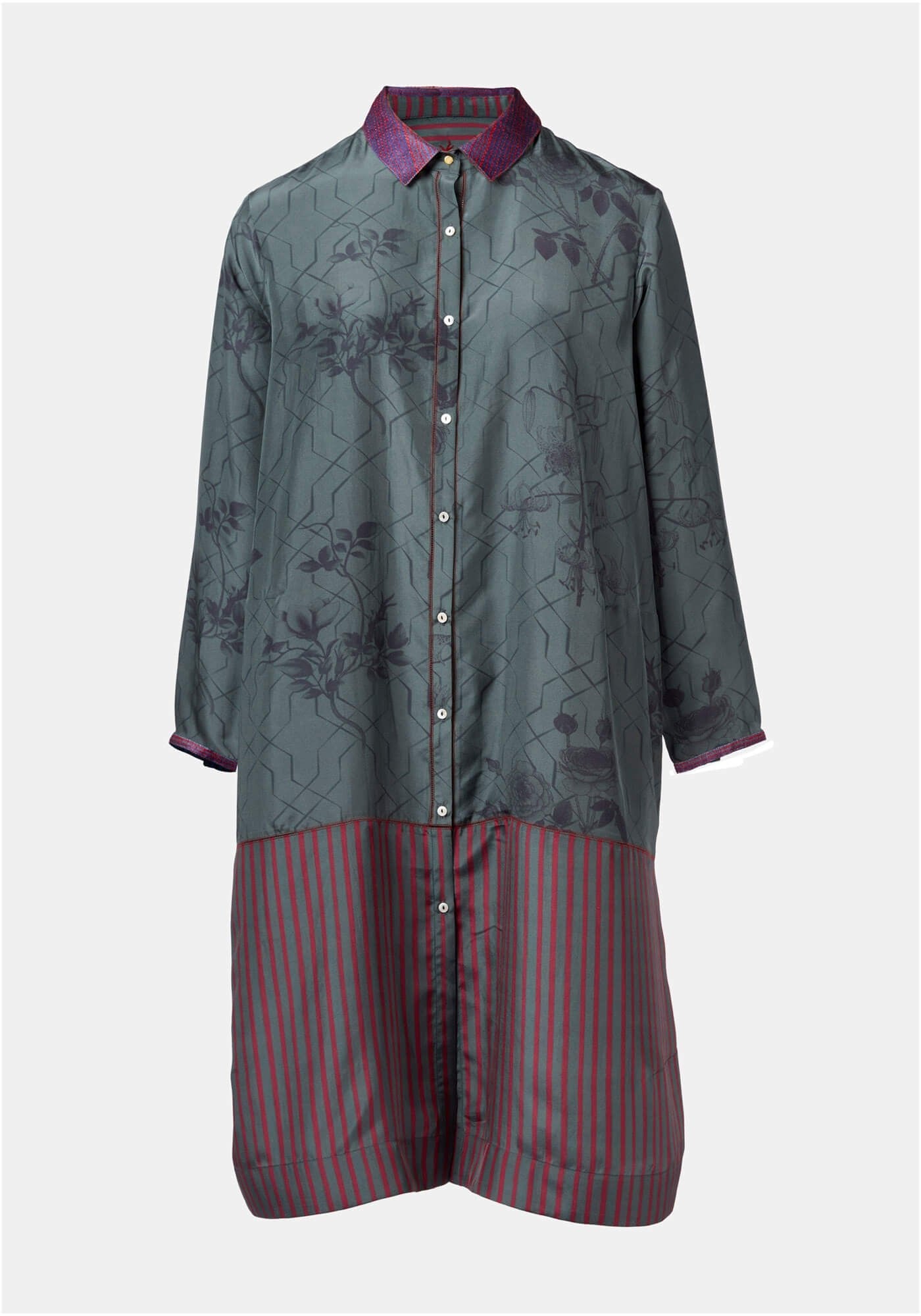 Tunic Chopin Taj Flowers Duck Green - Traces of Me