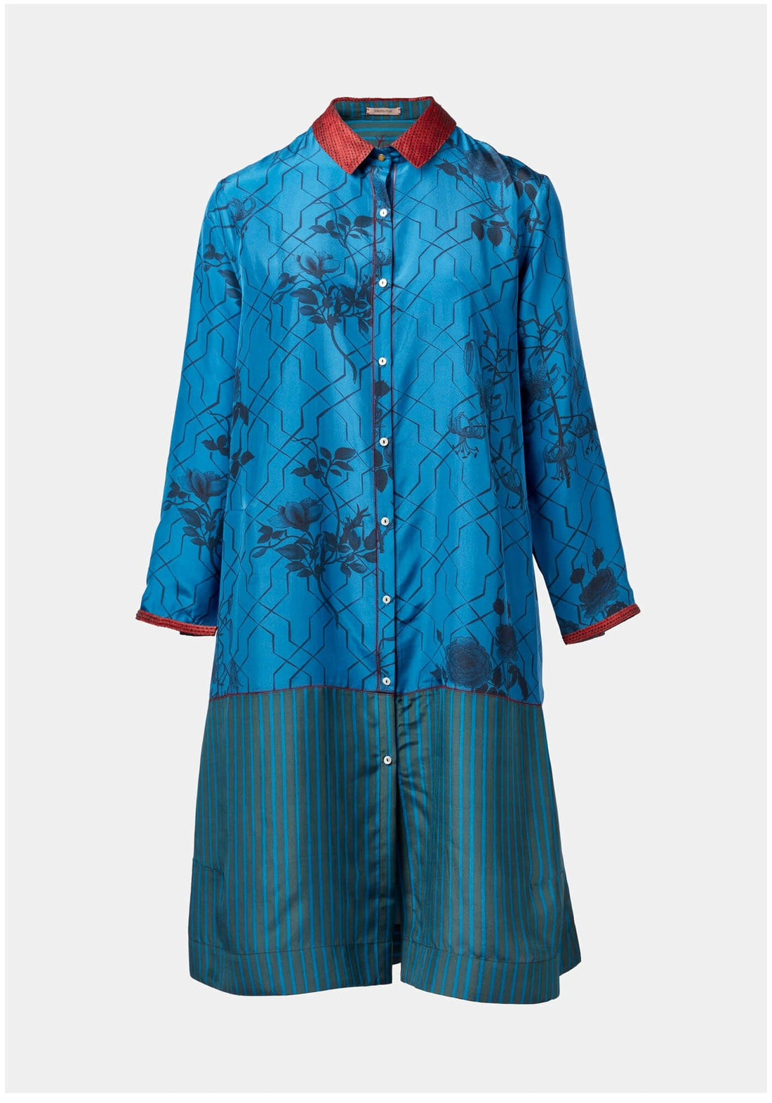 Tunic Chopin Taj Flowers Snorkel Blue - Traces of Me