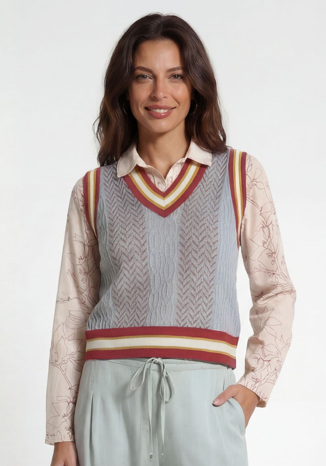 Vest Jacquard Cables - Traces of Me