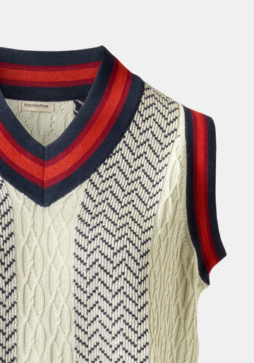 Vest Jacquard Cables - Traces of Me