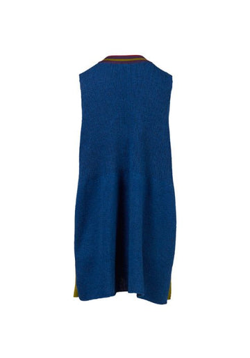 Vest Marigold Sapphire – silk-yak wool blend, alternate view | Traces of Me