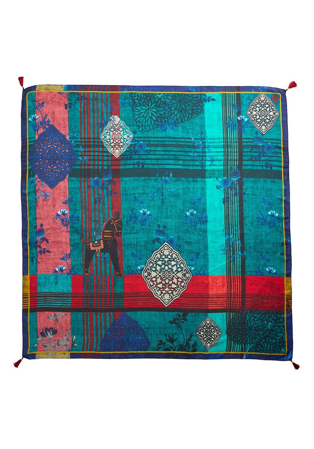 Silk Scarf Square Luckycharma - Traces of Me