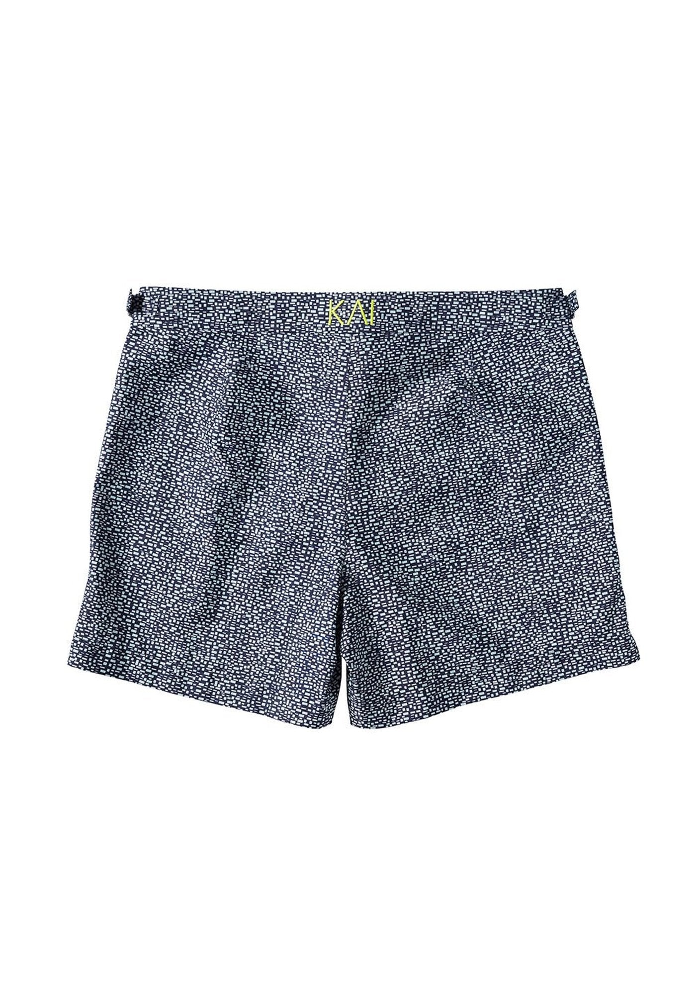 Swim Shorts Buckles Japanese Texture - Traces of Me